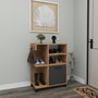 Hanah Home Rebusa Armario Multiusos Pino Atlántico y Antracita